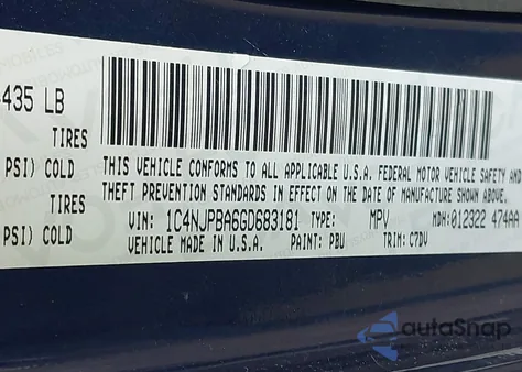 2016 Jeep Patriot Sport from USA, damaged, VIN 1C4NJPBA6GD683181